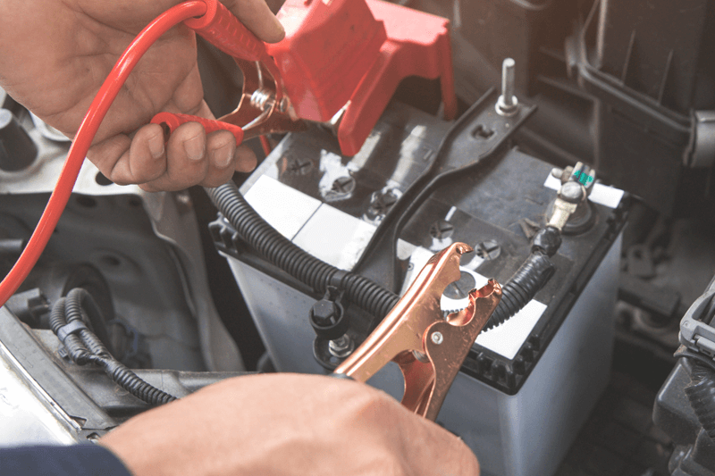 Remove jumper cables in reverse order